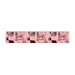 Dog Pattern Pink Flano Scarf (mini)