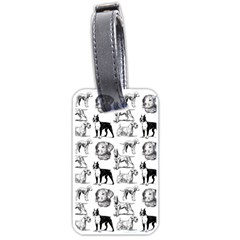 Dog Pattern White Luggage Tags (one Side) 