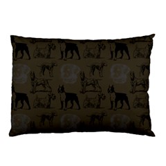 Dog Pattern Brown Pillow Case (two Sides)