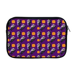 Halloween Skeleton Pumpkin Pattern Purple Apple Macbook Pro 17  Zipper Case