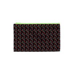 Vintage Floral Black Cosmetic Bag (xs)