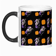 Halloween Skeleton Pumpkin Pattern Black Morph Mugs