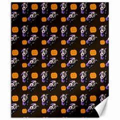 Halloween Skeleton Pumpkin Pattern Brown Canvas 20  X 24  by snowwhitegirl