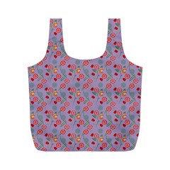 Vintage Floral Lilac Full Print Recycle Bag (m)