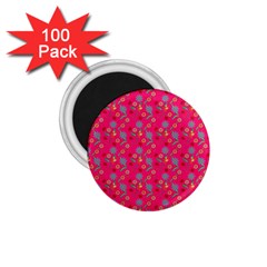 Vintage Floral Pink 1 75  Magnets (100 Pack)  by snowwhitegirl