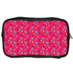 Vintage Floral Pink Toiletries Bag (one Side)