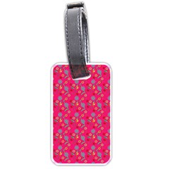 Vintage Floral Pink Luggage Tags (one Side) 