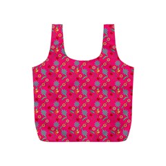 Vintage Floral Pink Full Print Recycle Bag (s)