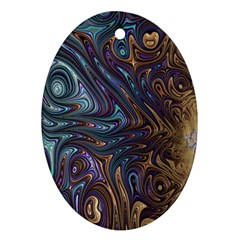 Fractal Art Artwork Globular Ornament (Oval)