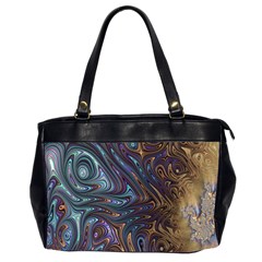 Fractal Art Artwork Globular Oversize Office Handbag (2 Sides)