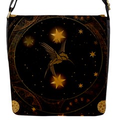 Wonderful Hummingbird With Stars Flap Closure Messenger Bag (s) by FantasyWorld7