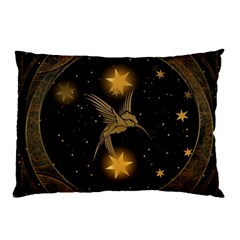 Wonderful Hummingbird With Stars Pillow Case (two Sides) by FantasyWorld7