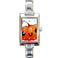 Kawaii Pumpkin Rectangle Italian Charm Watch