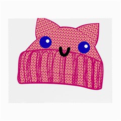 Kawaii Cat Hat Small Glasses Cloth (2-side) by snowwhitegirl