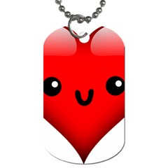 Kawaii Heart Dog Tag (two Sides) by snowwhitegirl