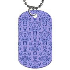 Victorian Blue Ornamental Dog Tag (two Sides)