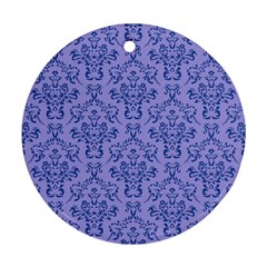 Victorian Blue Ornamental Round Ornament (two Sides) by snowwhitegirl