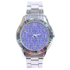 Victorian Blue Ornamental Stainless Steel Analogue Watch