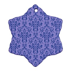 Victorian Blue Ornamental Snowflake Ornament (two Sides) by snowwhitegirl