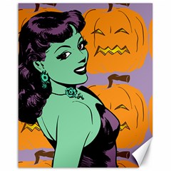 Zombie Retro Girl Canvas 16  X 20 