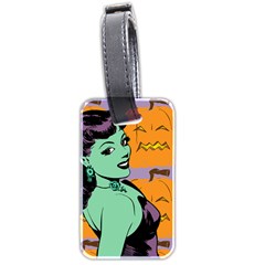 Zombie Retro Girl Luggage Tags (two Sides)