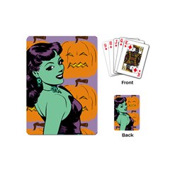 Zombie Retro Girl Playing Cards (mini) by snowwhitegirl