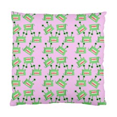 Green Alien Monster Pattern Pink Standard Cushion Case (one Side)