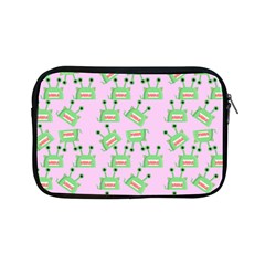 Green Alien Monster Pattern Pink Apple Ipad Mini Zipper Cases