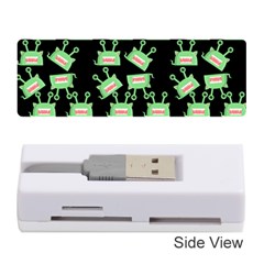 Green Alien Monster Pattern Black Memory Card Reader (stick)