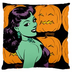 Zombie Retro Girl Black Standard Flano Cushion Case (one Side)