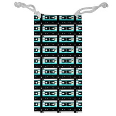 Aqua Cassette Jewelry Bag