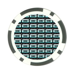 Aqua Cassette Poker Chip Card Guard