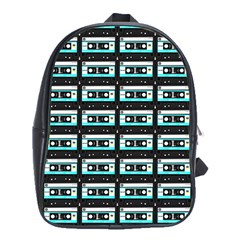 Aqua Cassette School Bag (xl) by snowwhitegirl