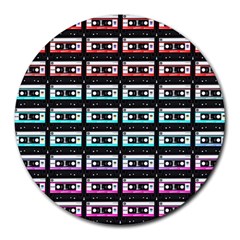 Three Color Ombre Cassette Round Mousepads