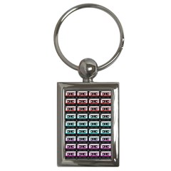 Three Color Ombre Cassette Key Chains (rectangle) 