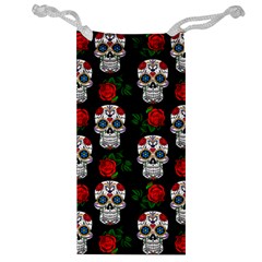 Skull Pattern Black Jewelry Bag