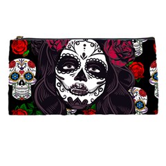 Mexican Skull Lady Pencil Cases by snowwhitegirl