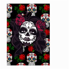 Mexican Skull Lady Small Garden Flag (two Sides)