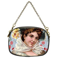 Victorian Lady Blue Floral Chain Purse (one Side) by snowwhitegirl