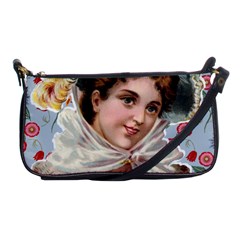 Victorian Lady Blue Floral Shoulder Clutch Bag