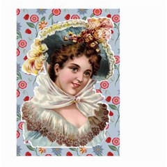 Victorian Lady Blue Floral Large Garden Flag (two Sides)