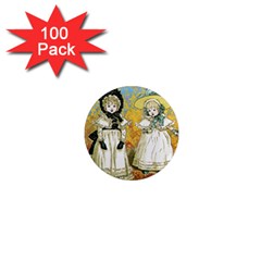 Little Victorian Girls 1  Mini Magnets (100 Pack) 