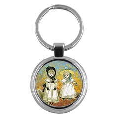 Little Victorian Girls Key Chains (round) 