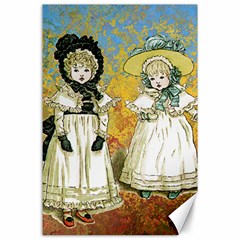 Little Victorian Girls Canvas 24  X 36 