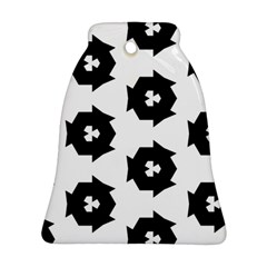 Black And White Pattern Bell Ornament (two Sides) by Simbadda