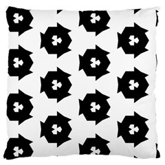 Black And White Pattern Large Flano Cushion Case (two Sides) by Simbadda