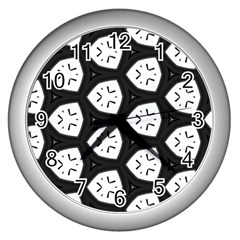 Black And White Wall Clock (silver)