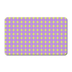 Pastel Mod Purple Yellow Circles Magnet (rectangular) by BrightVibesDesign