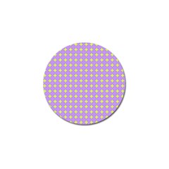 Pastel Mod Purple Yellow Circles Golf Ball Marker (4 Pack) by BrightVibesDesign