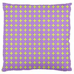 Pastel Mod Purple Yellow Circles Large Cushion Case (One Side)